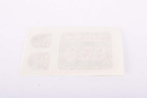 NOS Reynolds 653 Tube Set Water Transfer Decals for frame and Fork from the 1990s
