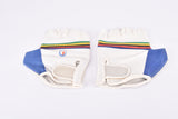 NOS UCI World Champion leather cycling gloves with Rainbow straps in size 9 (L / Large)
